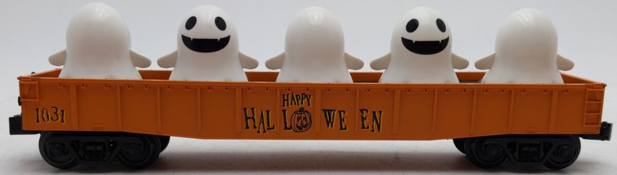 MTH 30-72191 O Halloween Gondola Car with Flickering Lighted Jack-O-Lanterns