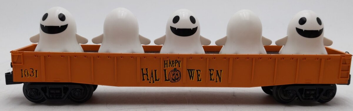MTH 30-72191 O Halloween Gondola Car with Flickering Lighted Jack-O-Lanterns LN/Box