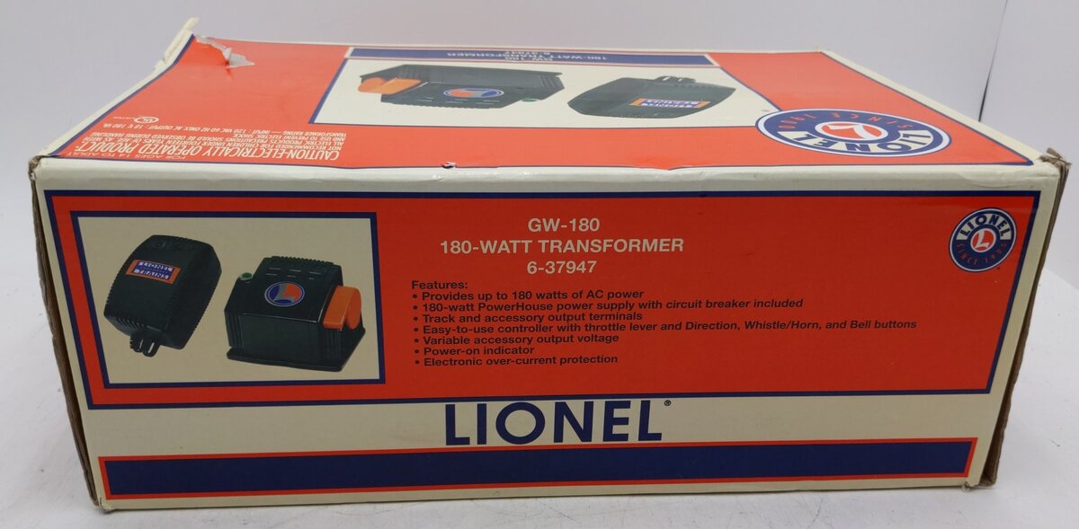Lionel 6-37947 O GW-180 180 Watt Transformer