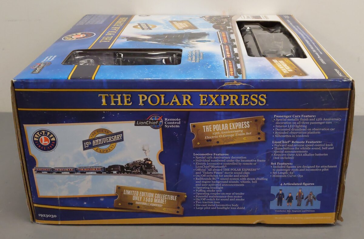Lionel 1923030 The Polar Express 15th Anniversary LionChief O Gauge Train Set LN/Box
