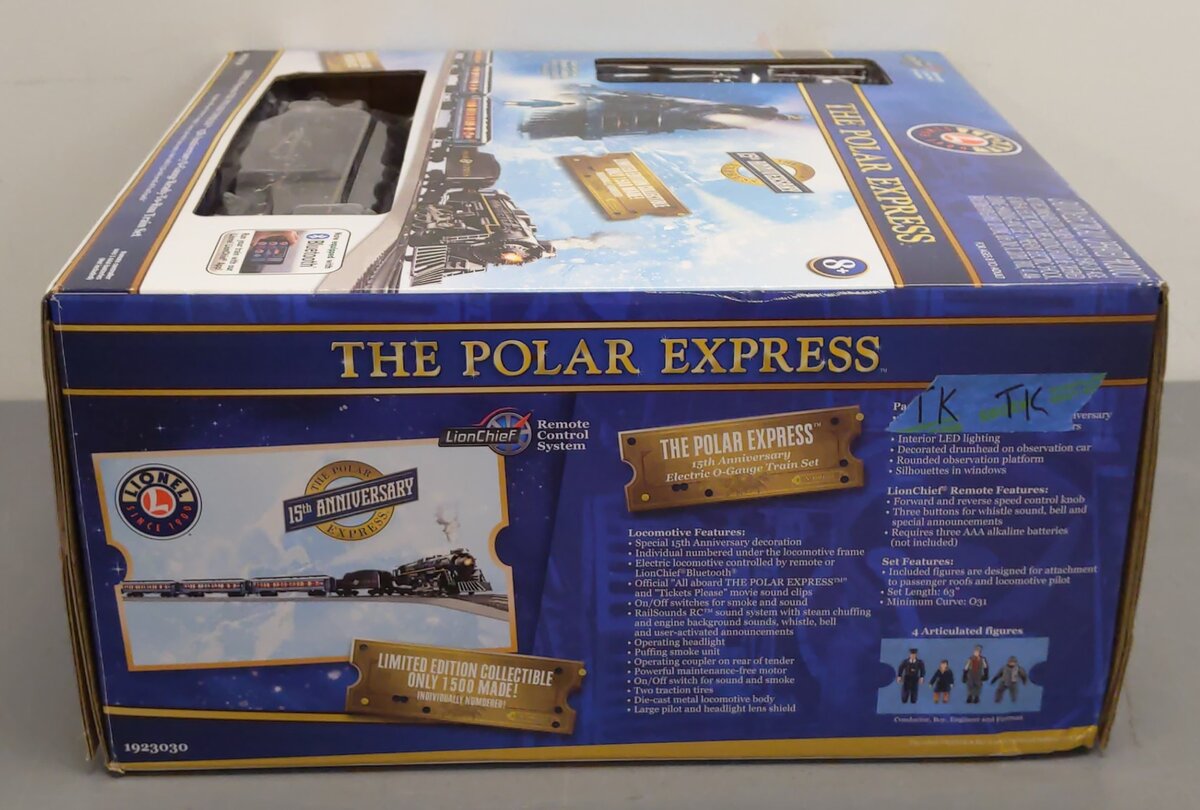 Lionel 1923030 The Polar Express 15th Anniversary LionChief O Gauge Train Set LN/Box