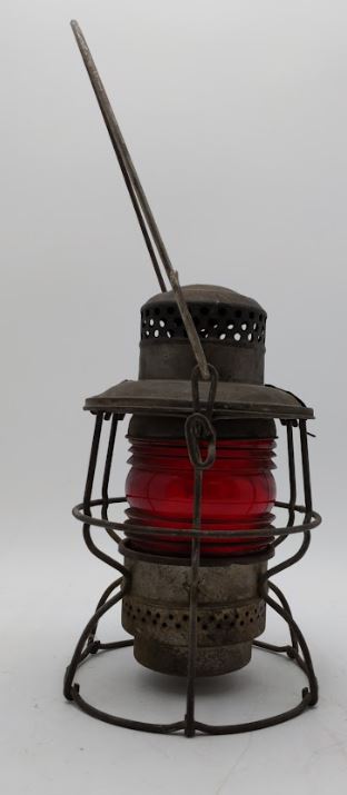 Adlake Kero Pennsylvania Railroad Lantern With Red Globe VG
