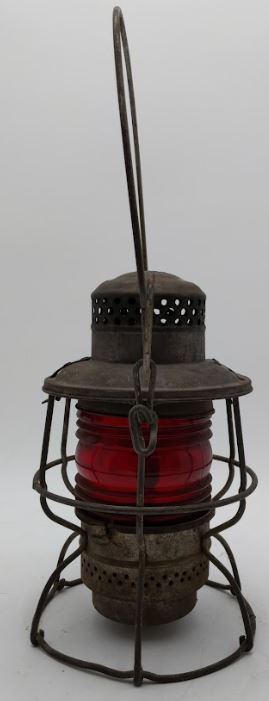 Adlake Kero Pennsylvania Railroad Lantern With Red Globe VG