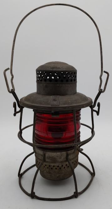 Adlake Kero Pennsylvania Railroad Lantern With Red Globe VG