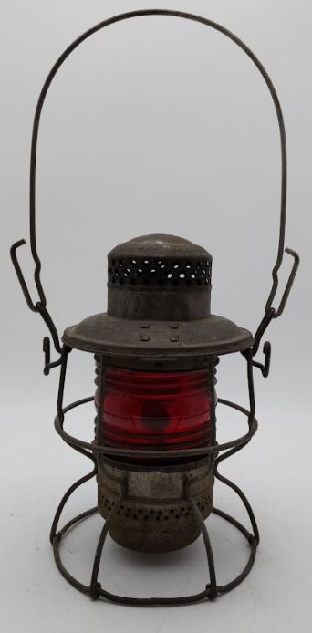 Adlake Kero Pennsylvania Railroad Lantern With Red Globe VG