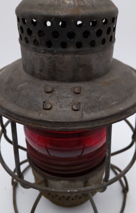 Adlake Kero Pennsylvania Railroad Lantern With Red Globe VG