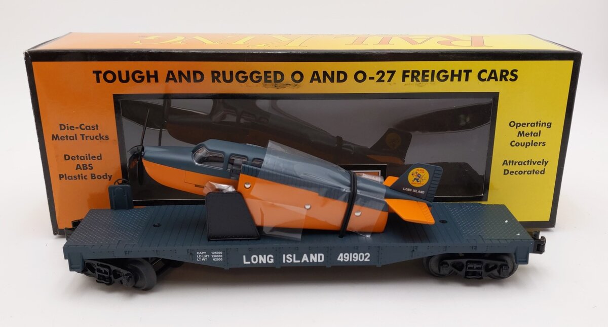 MTH 30-76478 O Gauge Long Island Flatcar w/ Airplane