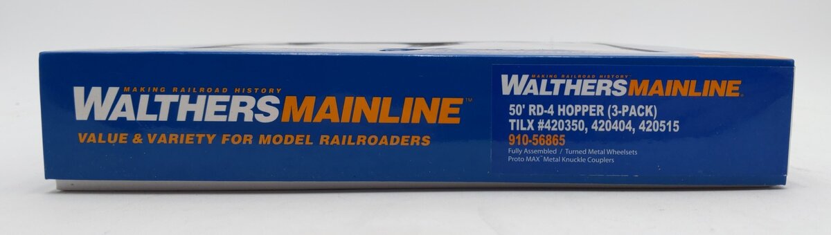Walthers 910-56865 HO Trinity Industries Leasing RD4 Coal Hopper #1 (Pack of 3)