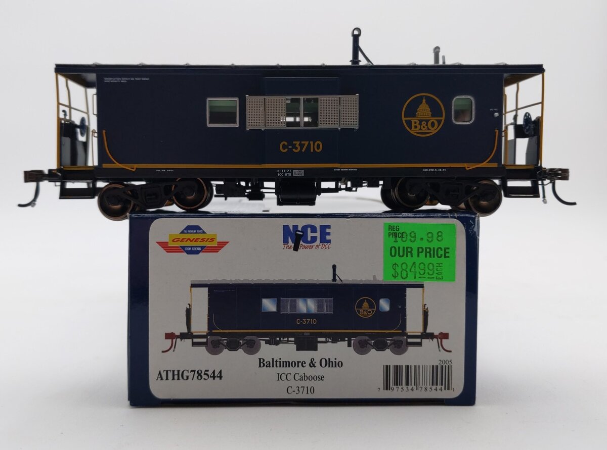 Athearn ATHG78544 HO Baltimore & Ohio C-26 ICC Caboose with Lights #C-3710