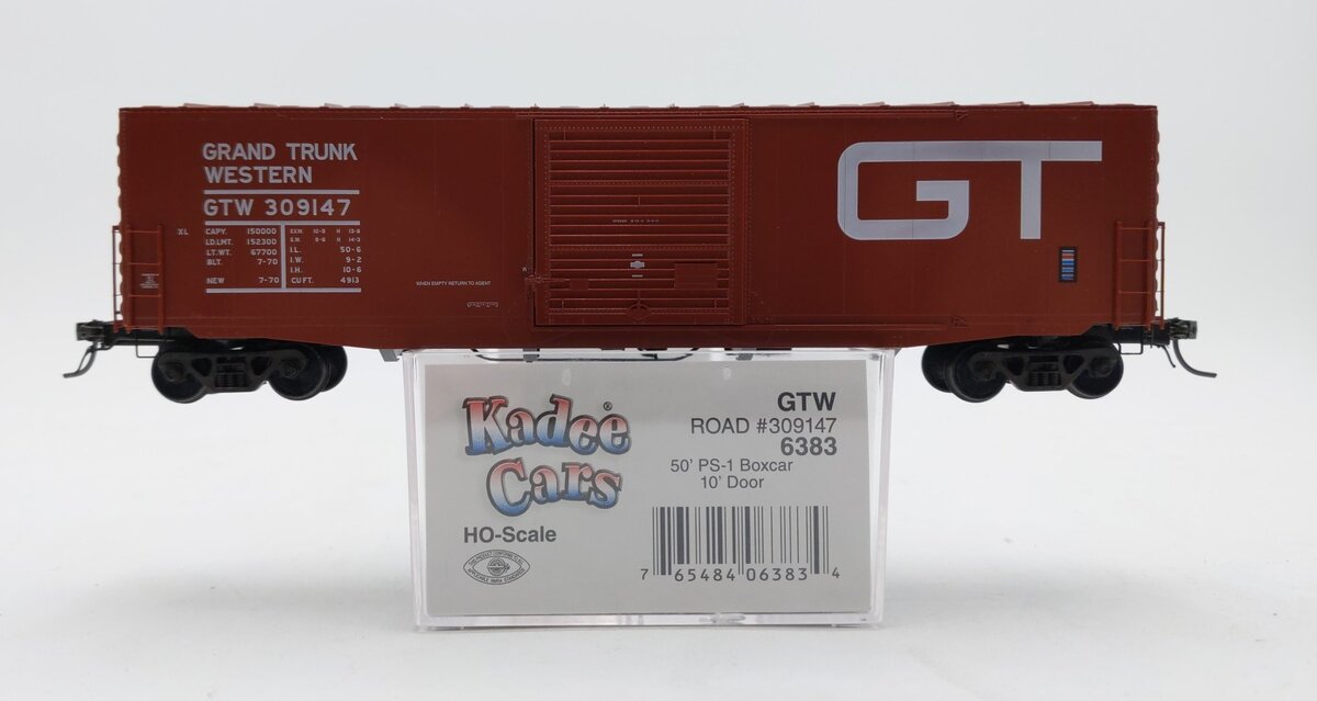 Kadee 6383 HO Grand Trunk Western 50' PS-1 10' Door Boxcar #309147