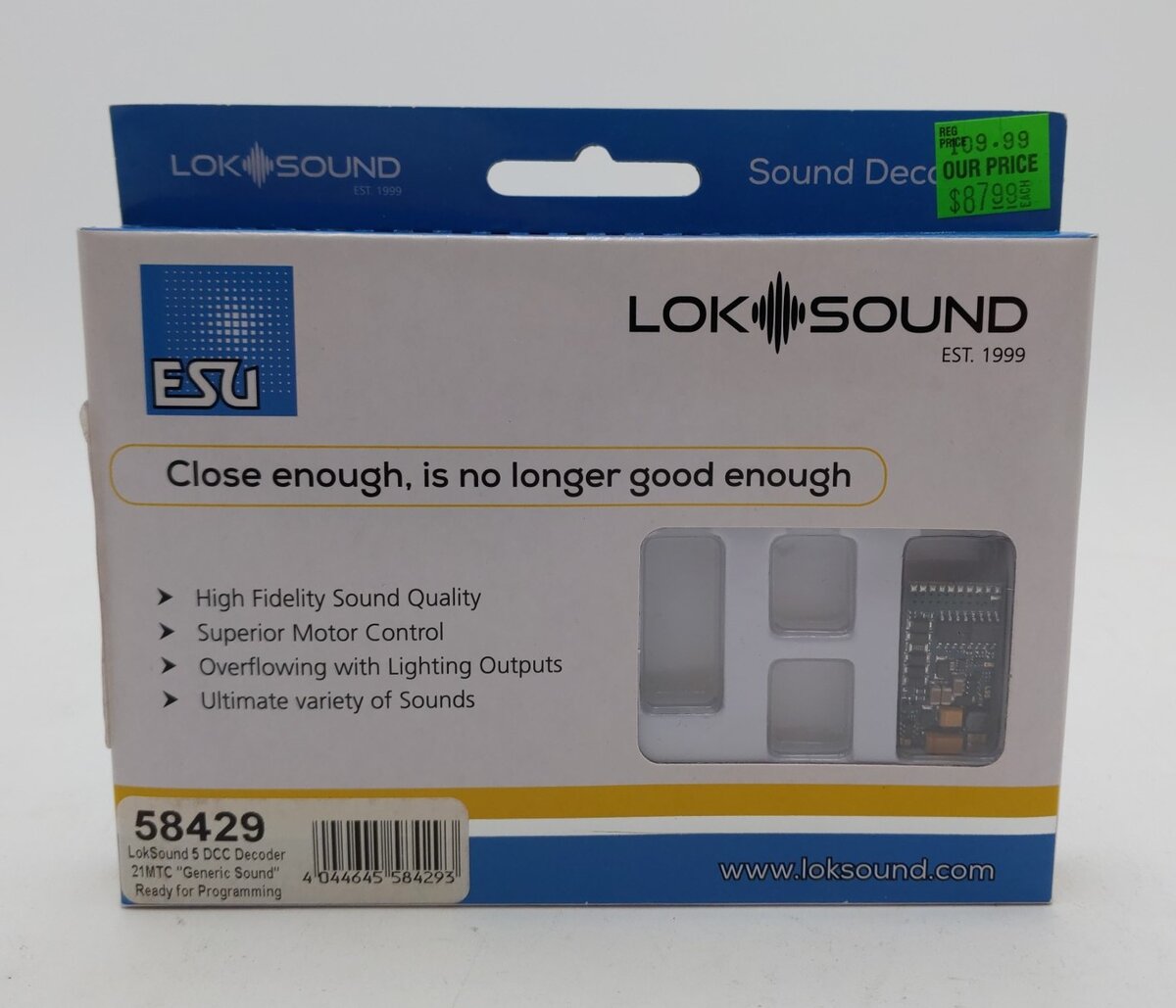 ESU 58429 HO/O Lok Sound DCC Decoder 