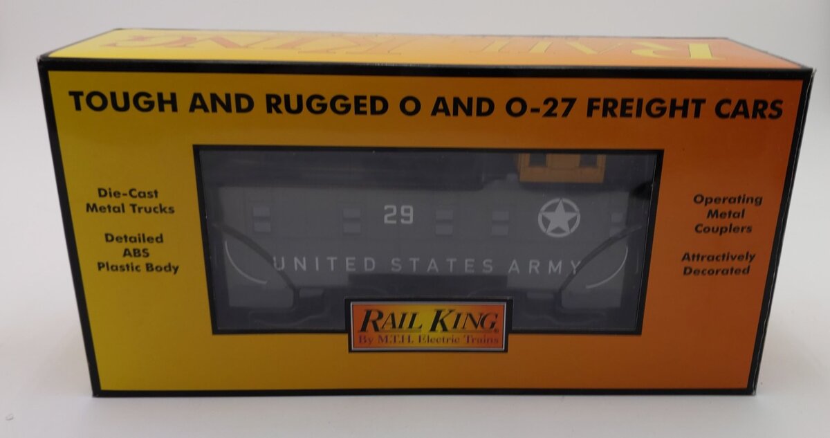 MTH 30-77321 O U.S. Army RailKing Offset Steel Caboose Car #29