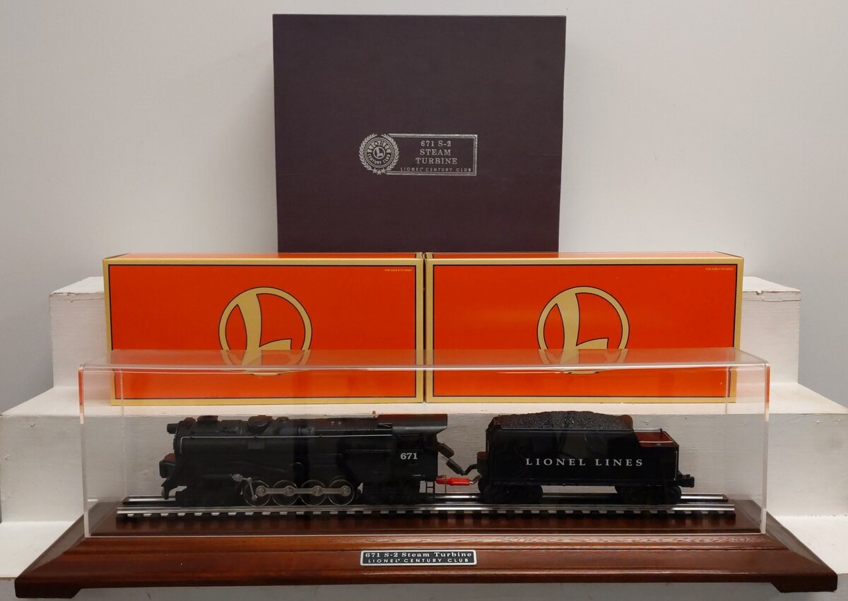 Lionel 6-18057 O Gauge CC PRR S-2 Turbine Steam Locomotive & Tender #671 EX/Box