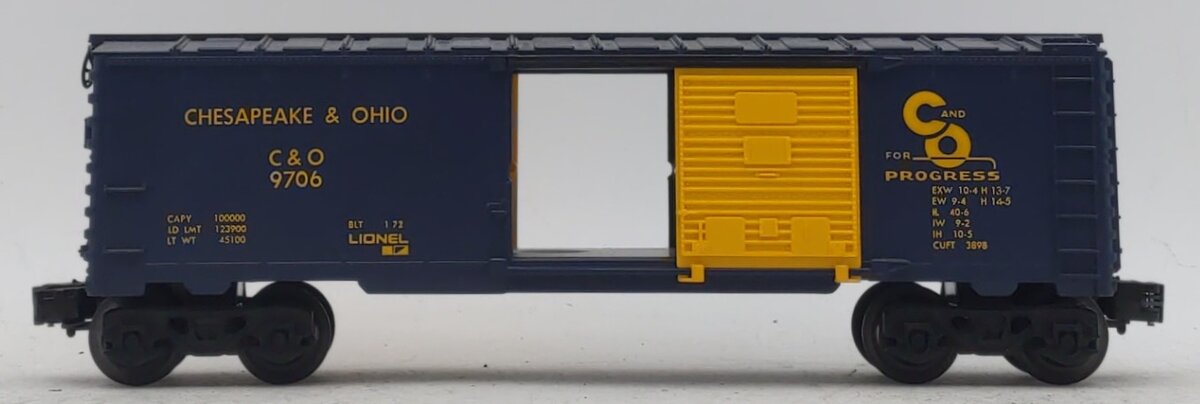 Lionel 6-9706 O Gauge Chesapeake and Ohio Boxcar LN/Box