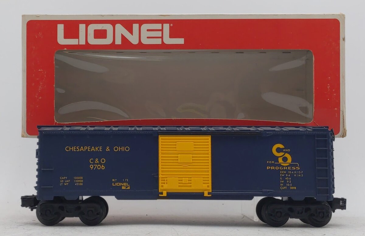 Lionel 6-9706 O Gauge Chesapeake and Ohio Boxcar LN/Box