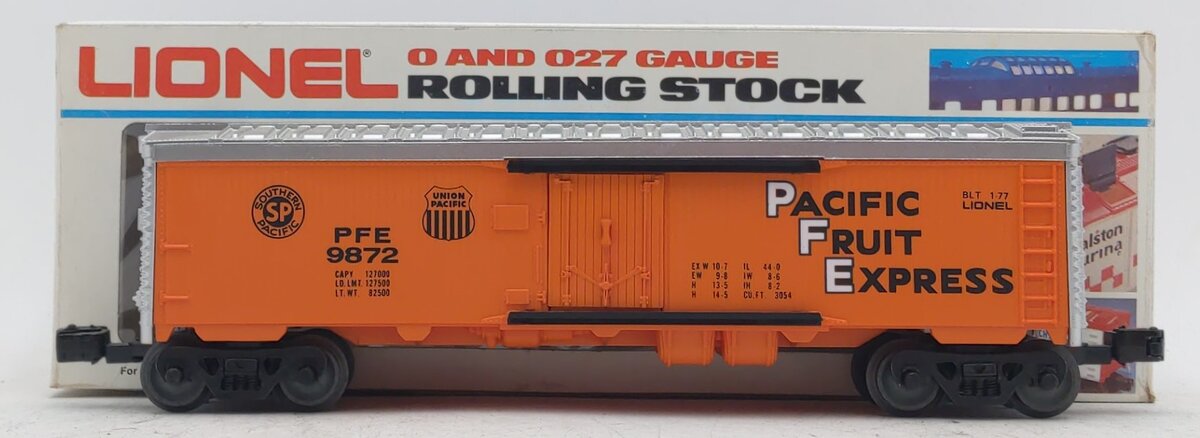 Lionel 6-9872 O Gauge Pacific Fruit Express Billboard Reefer Car LN/Box