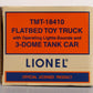 Lionel TMT-18410 O Lionel Flatbed Toy Truck w/Operating Lights & 3-Dome Rail Car EX/Box