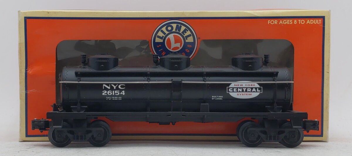 Lionel 6-26154 O Gauge NYC Triple Dome Tank Car #26154 LN/Box