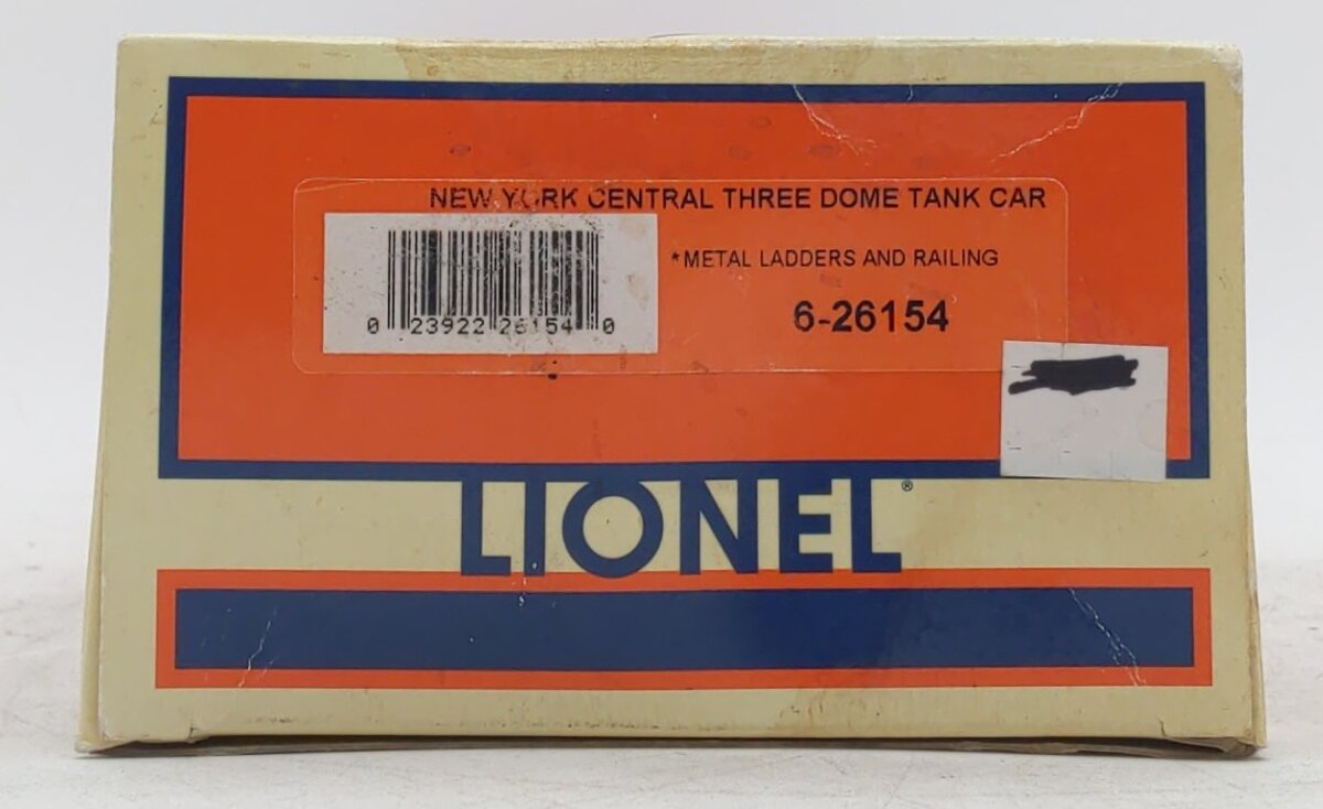 Lionel 6-26154 O Gauge NYC Triple Dome Tank Car #26154 LN/Box