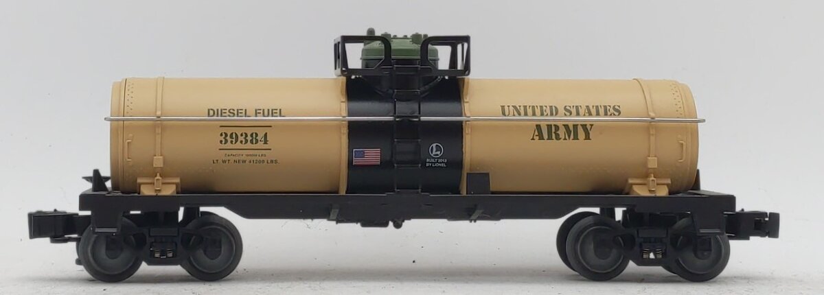 Lionel 6-39399 O Gauge U.S.A Army Tank Car #39384
