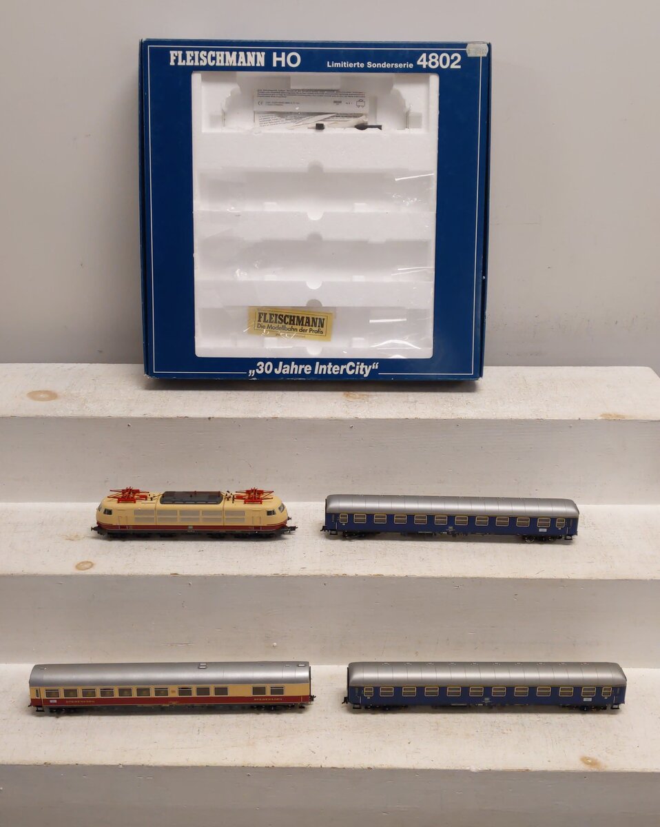 Fleischmann 4802 HO Scale DB Jahre InterCity Electric Locomotive Set LN/Box