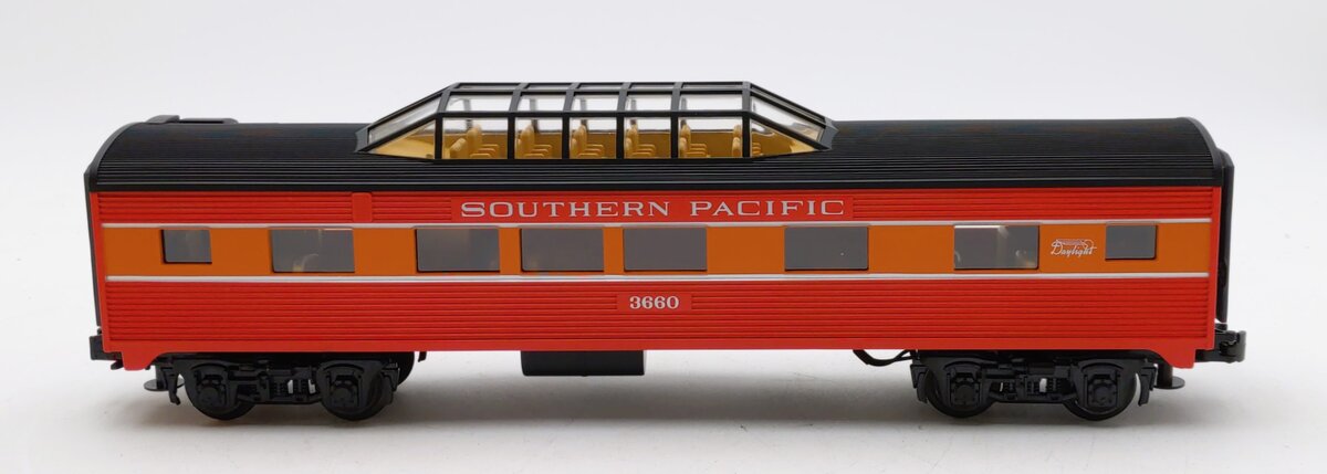 MTH 30-6118 O Southern Pacific Streamlined Vista Dome Car #3660 LN/Box