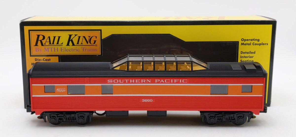MTH 30-6118 O Southern Pacific Streamlined Vista Dome Car #3660 LN/Box