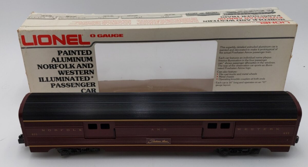 Lionel 6-9562 O Gauge Norfolk & Western Aluminum Baggage Car #577 LN/Box