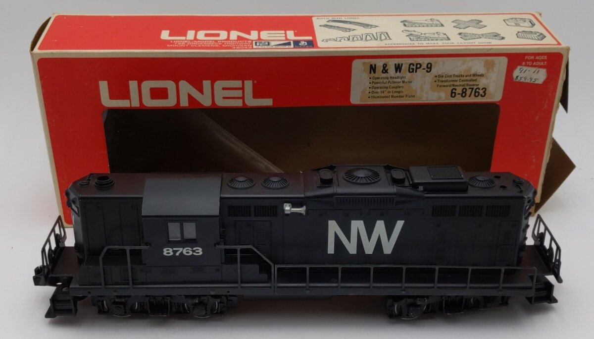 Lionel 6-8763 O Gauge Norfolk & Western GP-9 Diesel Locomotive #8763 LN/Box