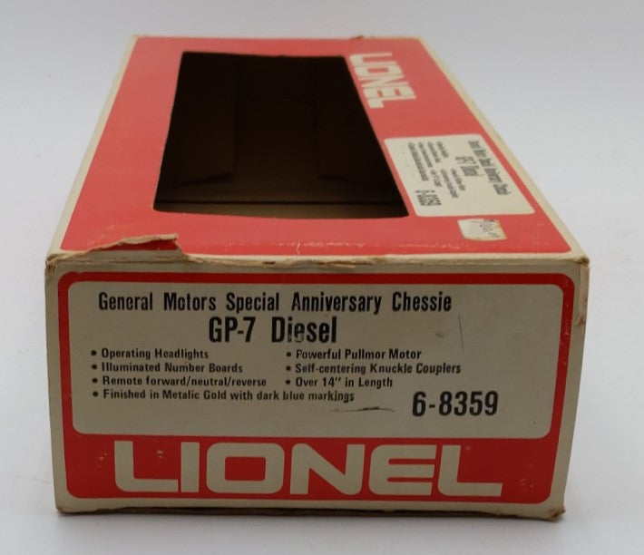 Lionel 6-8359 O Gauge Chessie System GM Gold GP7 Diesel Engine VG/Box
