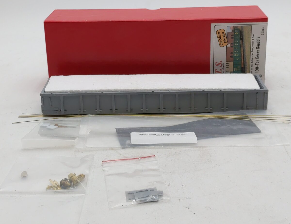 B.T.S. 09201 S Scale 100-Ton Evans Gondola Plastic and Metal Kit