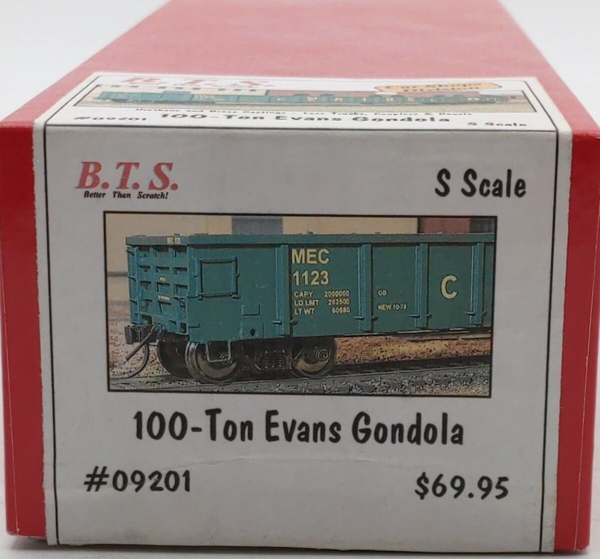 B.T.S. 09201 S Scale 100-Ton Evans Gondola Plastic and Metal Kit