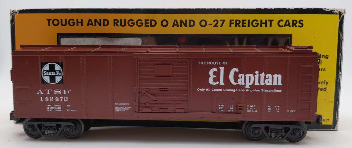 MTH 30-7431 O Gauge Santa Fe AT&SF El Capitan Boxcar #142472 LN/Box