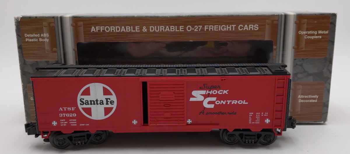 MTH 33-7404 O Gauge Santa Fe Single Door Boxcar #37629 LN/Box