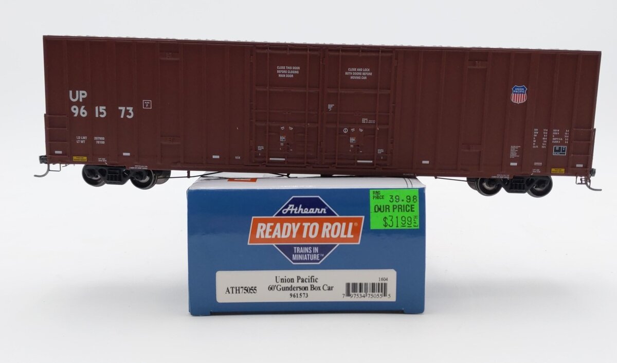 Athearn 75055 HO Scale Union Pacific 60' Gunderson DD Hi-Cube Boxcar #961573