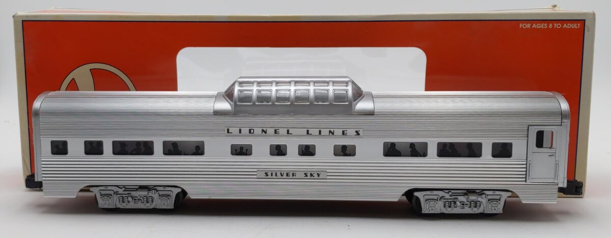 Lionel 6-19162 O Gauge Lionel Lines Aluminum Silver Sky Vista Dome Car EX/Box