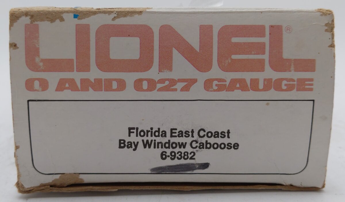 Lionel 6-9382 O Gauge Florida East Coast Bay Window Lighted Caboose #9382 LN/Box