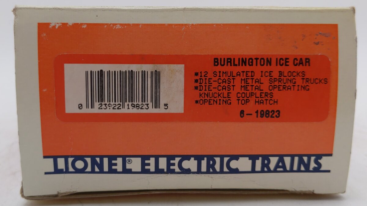 Lionel 6-19823 O Gauge Burlington Operating Ice Car LN/Box