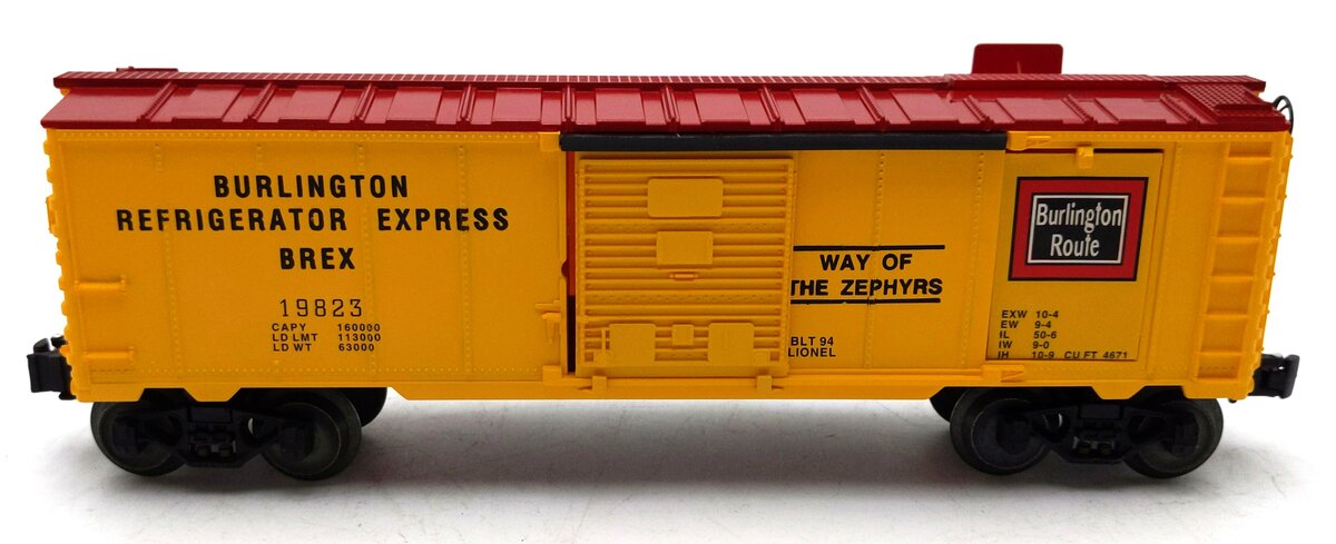 Lionel 6-19823 O Gauge Burlington Operating Ice Car LN/Box