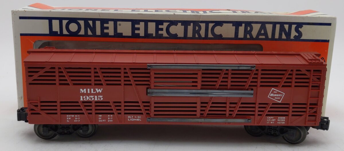 Lionel 6-19515 O Gauge Milwaukee Road Stock Car NIB