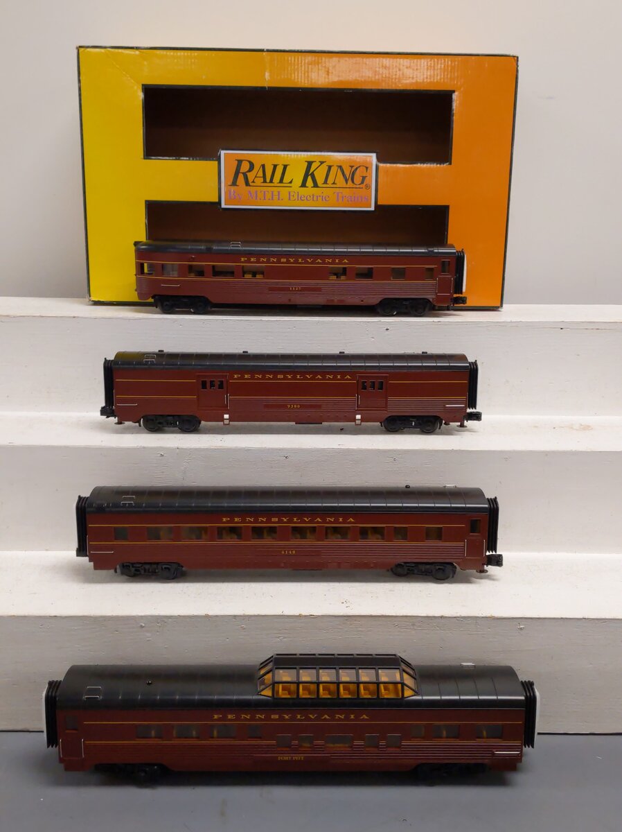 MTH 30-68148 O Pennsylvania 60' Streamlined Passenger Car Set (Set of 4)