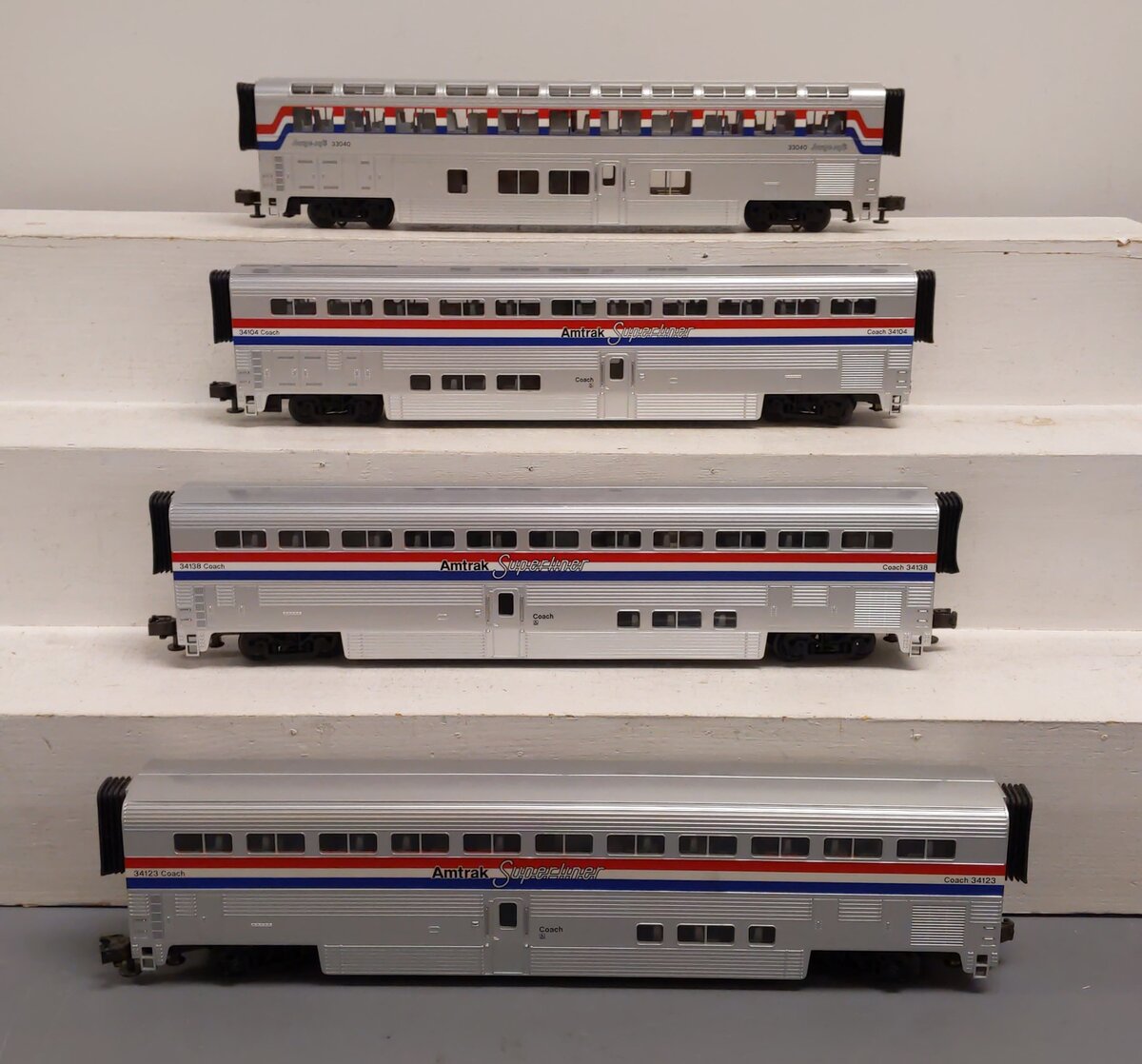MTH 20-6524 O Gauge Amtrak Superliner Passenger Car Set LN/Box