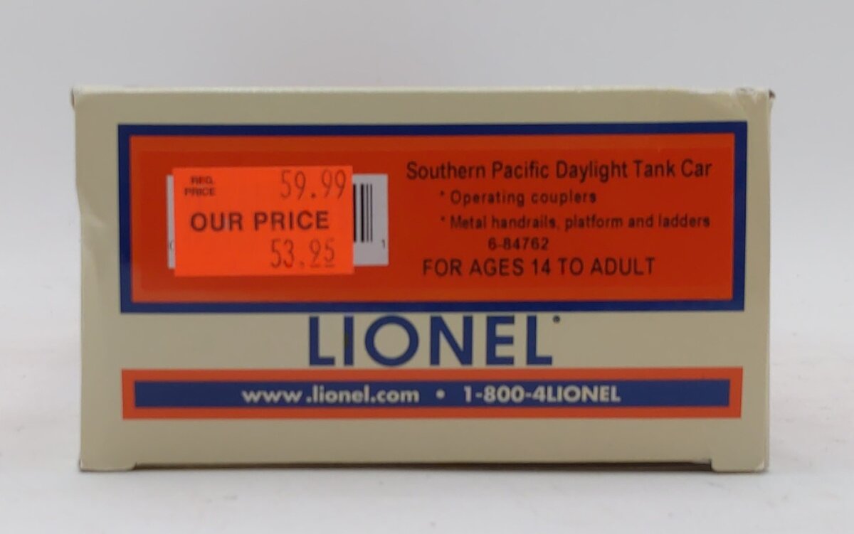 Lionel 6-84762 O Southern Pacific Daylight Tank Car