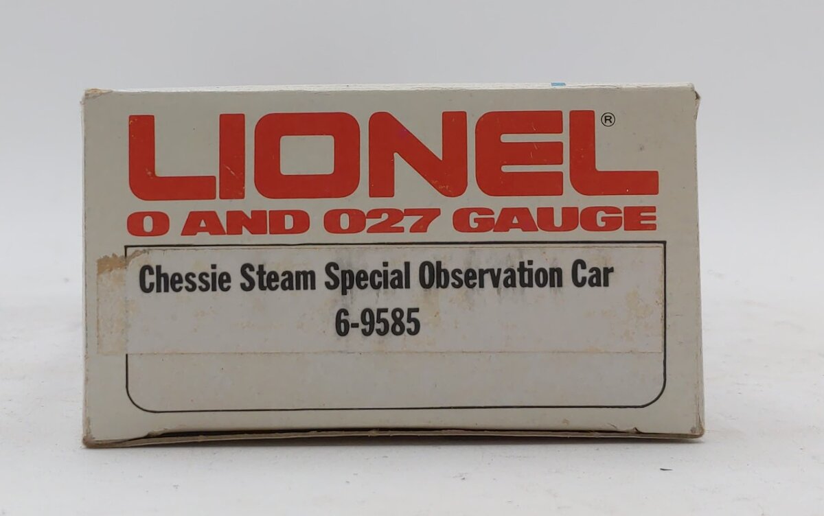 Lionel 6-9585 O Gauge Chessie Steam Special Observation Car #9585 LN/Box
