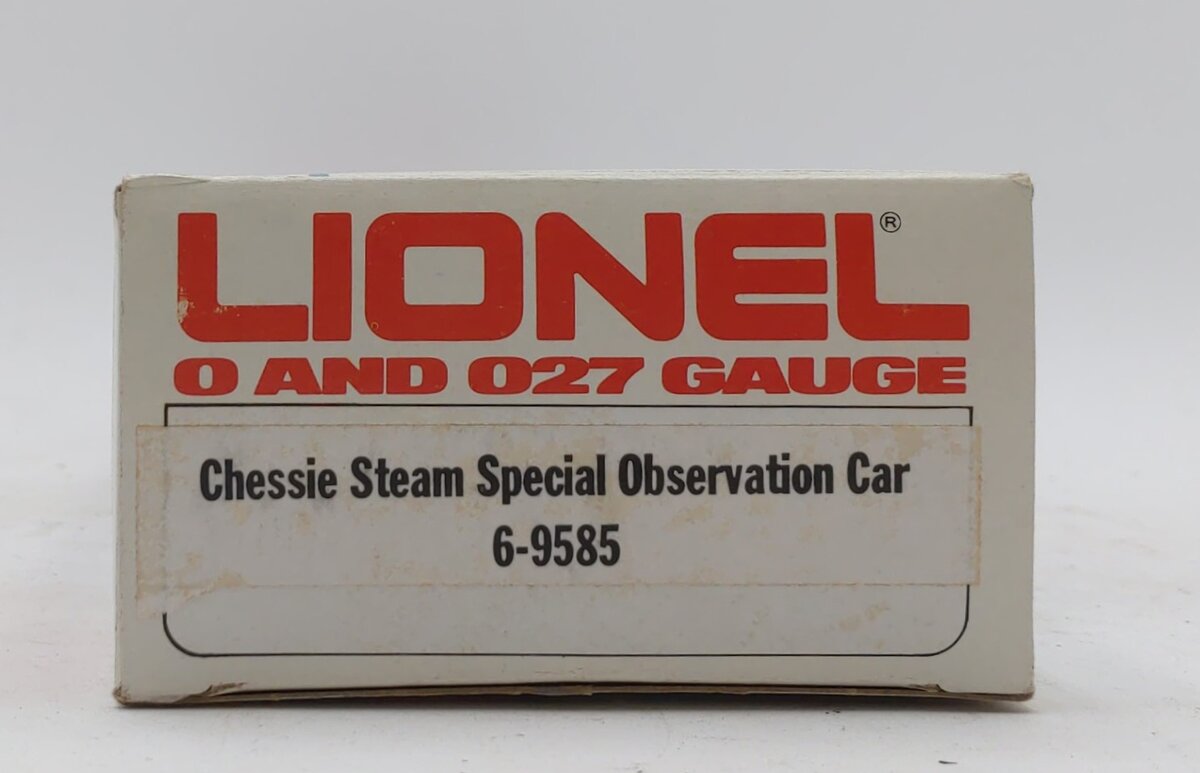 Lionel 6-9585 O Gauge Chessie Steam Special Observation Car #9585 LN/Box