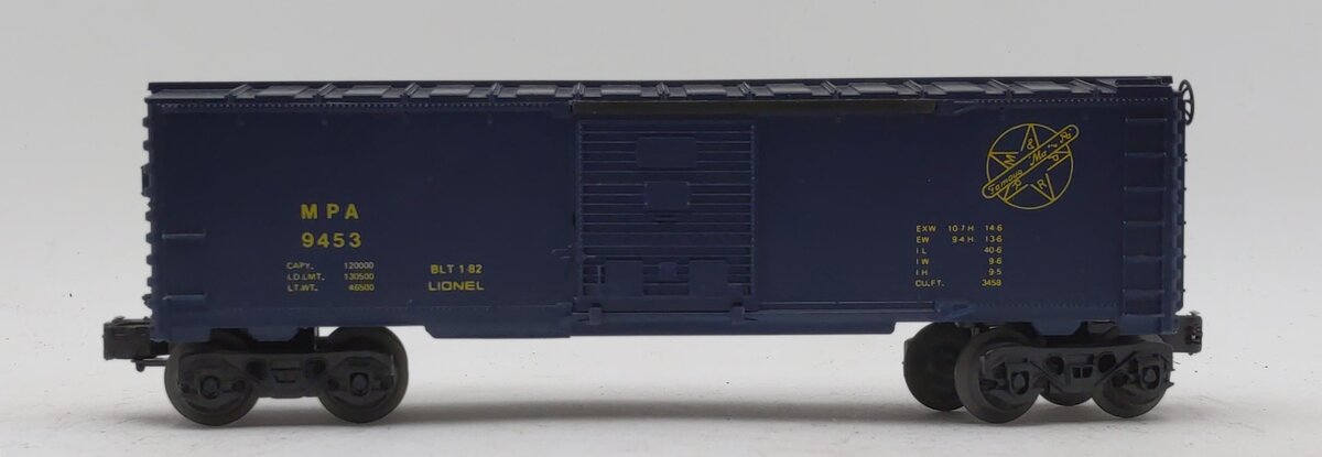 Lionel 6-9453 O Gauge MPA Railroad Boxcar LN/Box