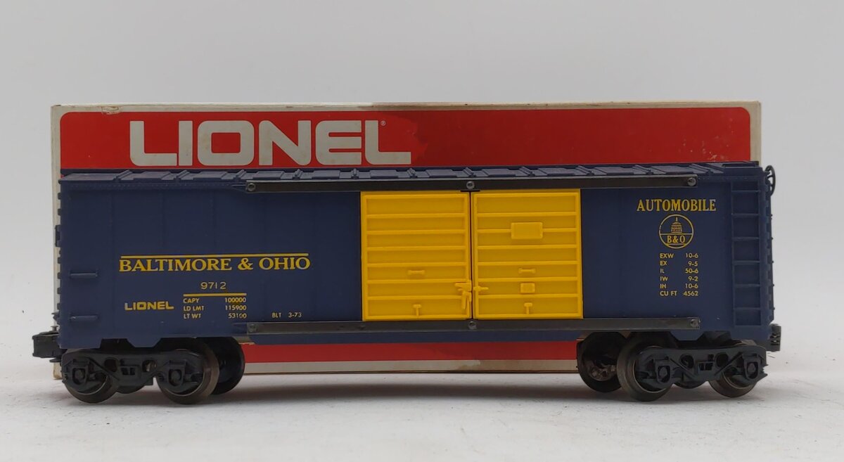 Lionel 6-9712 O Gauge Baltimore & Ohio Automobile Car LN/Box