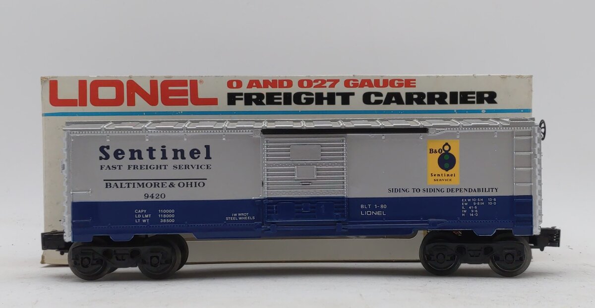 Lionel 6-9420 O Gauge Baltimore & Ohio Sentinel Boxcar LN/Box