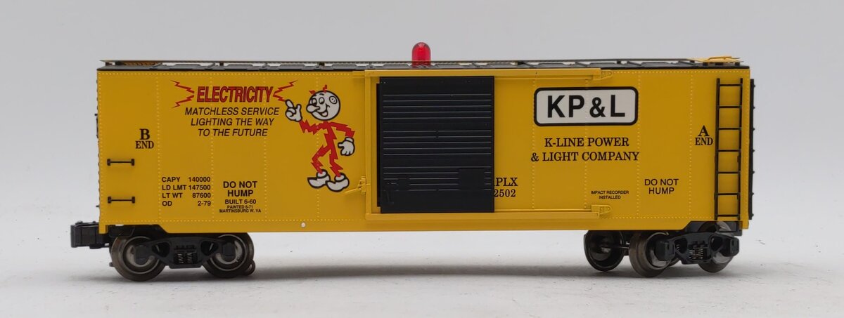 K-Line K7041-8011 Power & Light Company Operating Voltmeter Boxcar #92502 LN/Box