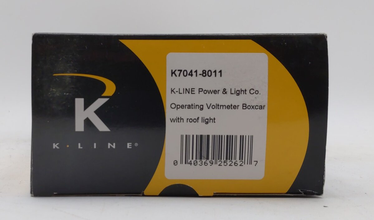 K-Line K7041-8011 Power & Light Company Operating Voltmeter Boxcar #92502 NIB